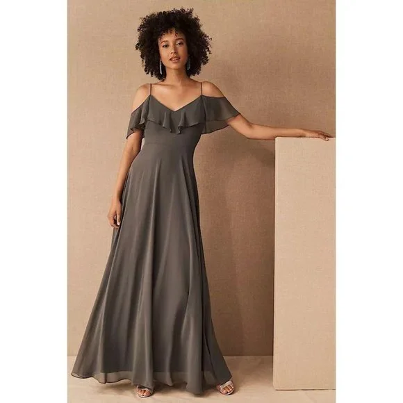 Bhldn Dresses | Jenny Yoo Mila Convertible Dress in Charcoal 2 | Color: Gray | Size: 2 | Sandiharrell's Closet